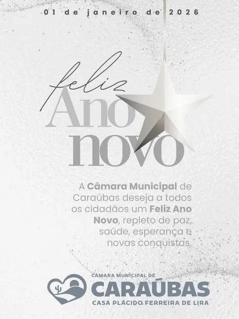 Que o novo ano seja de união, diálogo e muito trabalho em prol do desenvolvimento do no...