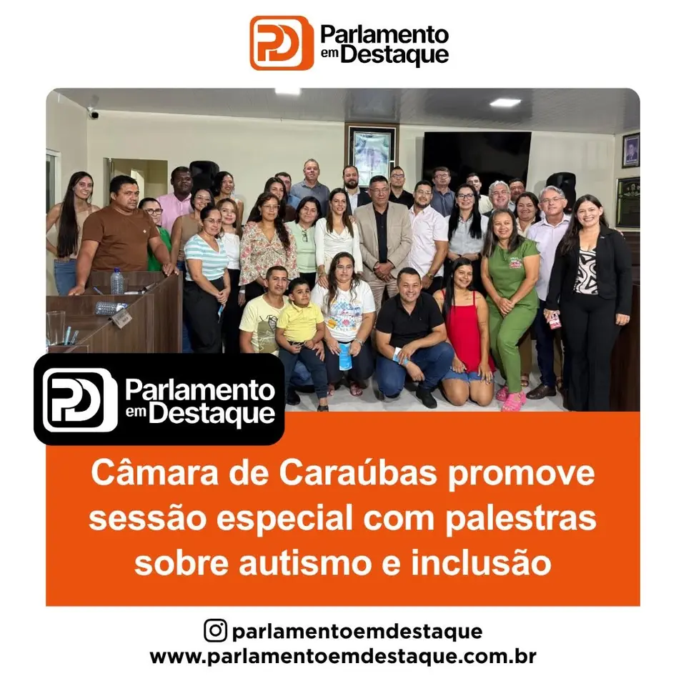 Câmara de Caraúbas promove diálogo sobre conscientização do autismo