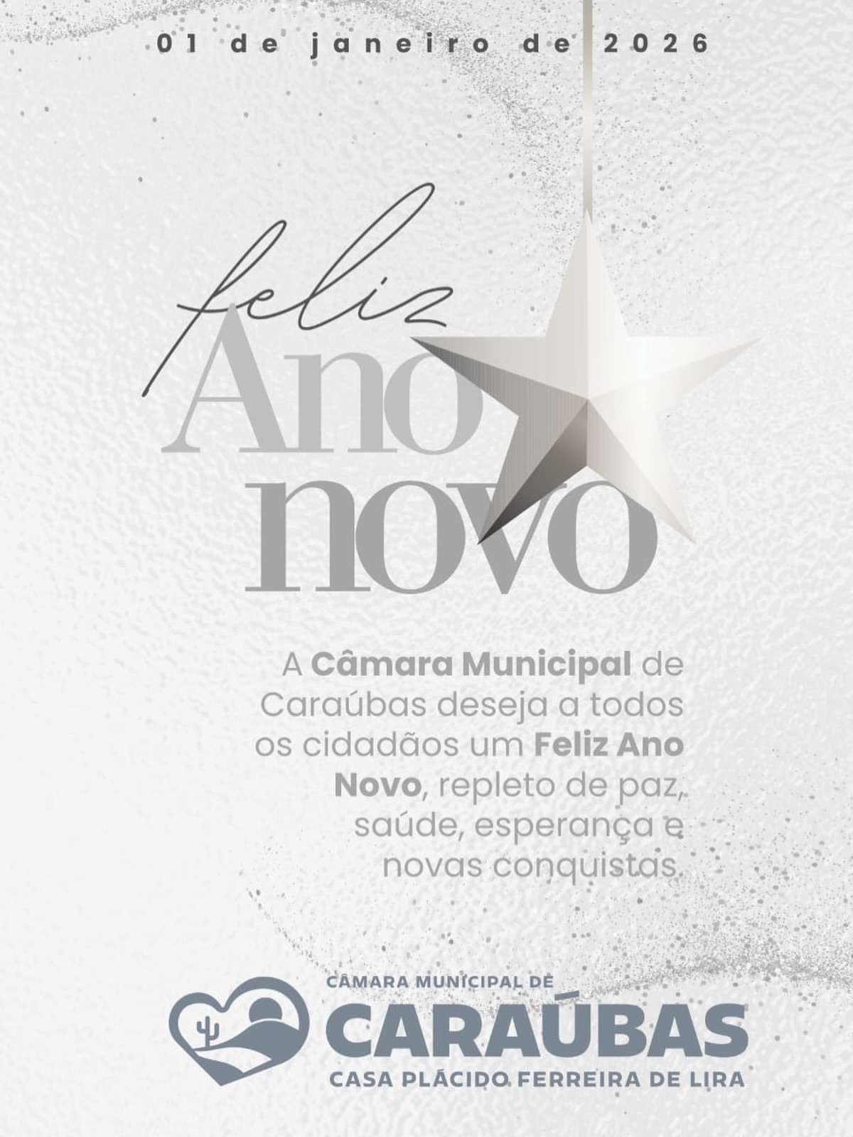 Que o novo ano seja de união, diálogo e muito trabalho em prol do desenvolvimento do no...